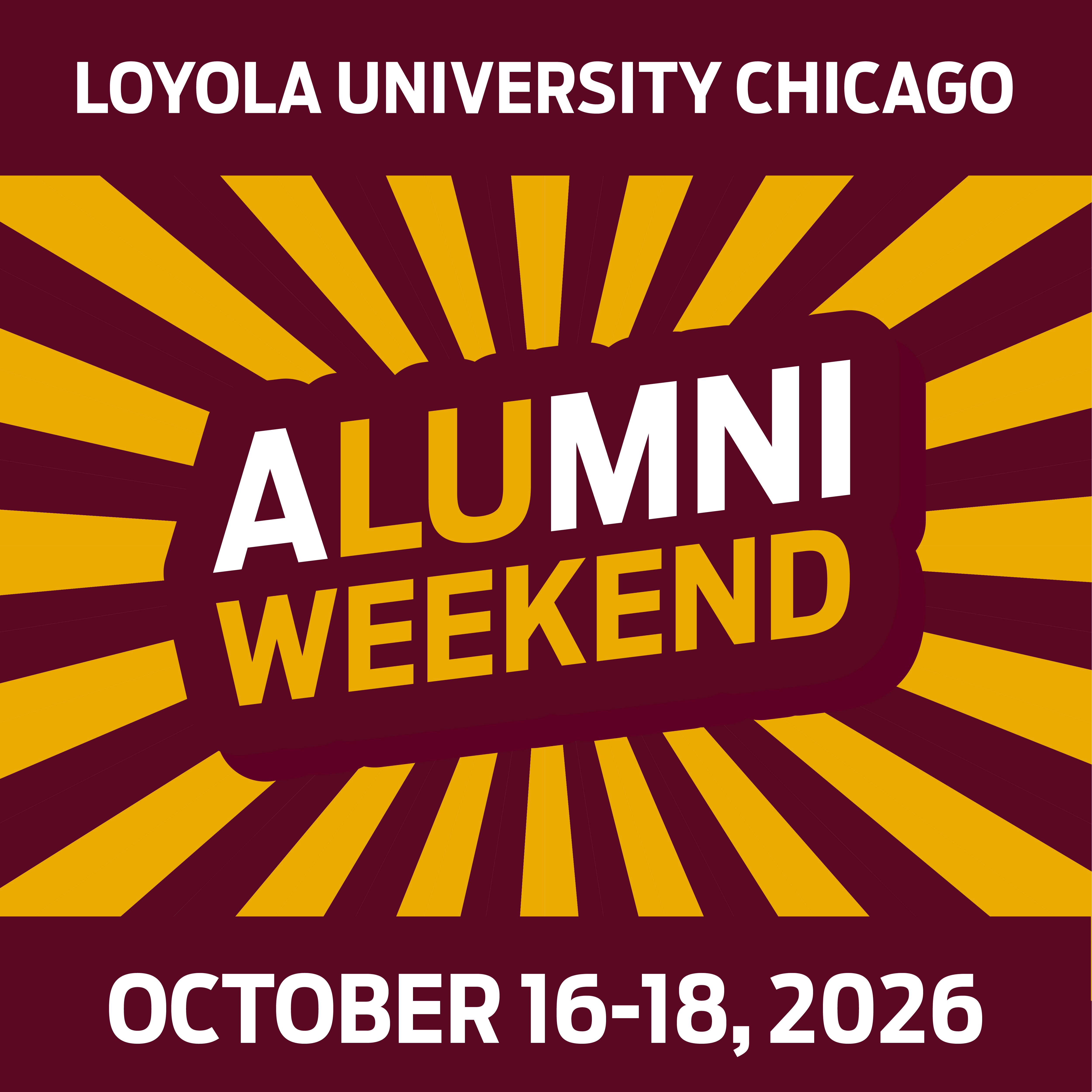 Alumni Weekend is October 16-18, 2026